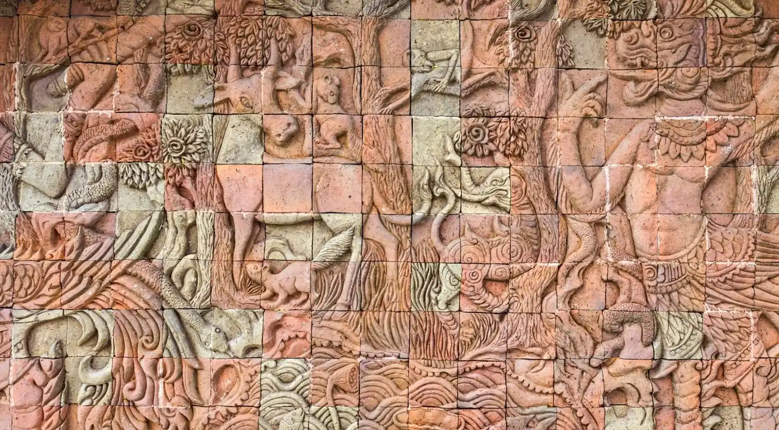 Decorative relief panels at the royal pagodas