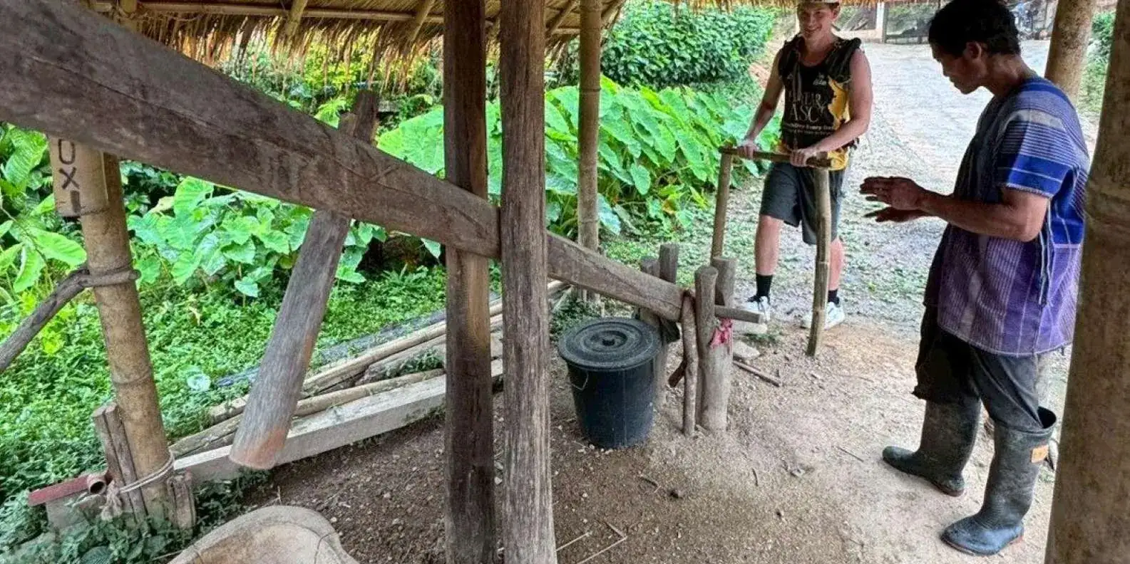 Village coffee preparation